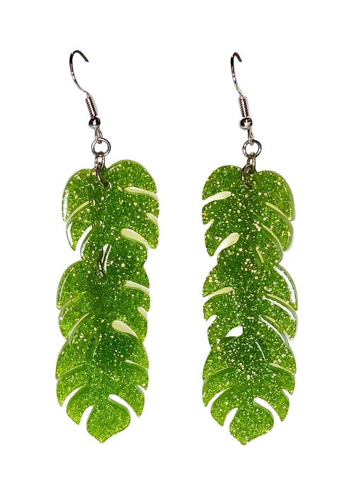 retro palm earrings by pink brigade for pinky star