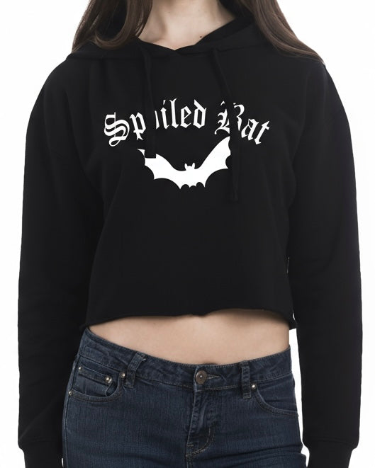 Spoiled Bat Cropped Pullover Hoodie