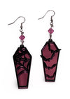 vampire coffin gothic earrings by pink brigade for pinky star