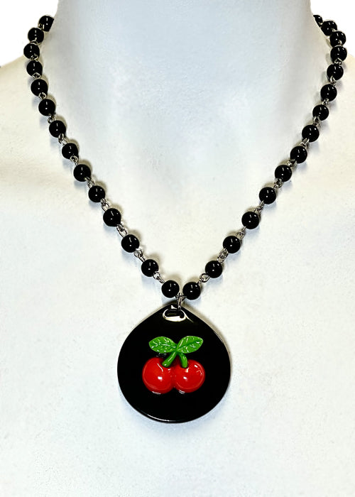cherry necklace by pink brigade for pinky star