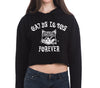 gatos locos forever cat lovers cropped pullover hoodie by pinky star