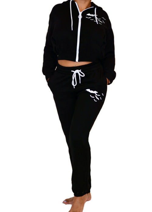 bat gang sweat suit jogger set - pinky star