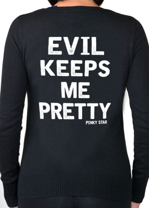 evil keeps me pretty cardigan by pinky star