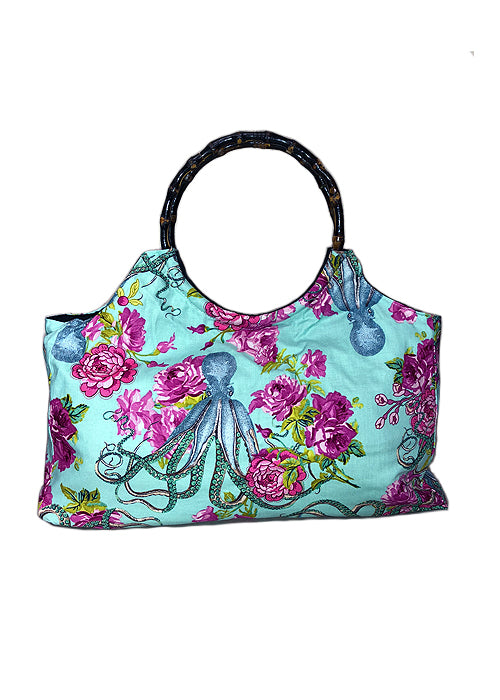 bamboo handle purse - pinky star