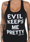evil keeps me pretty tank - pinky star