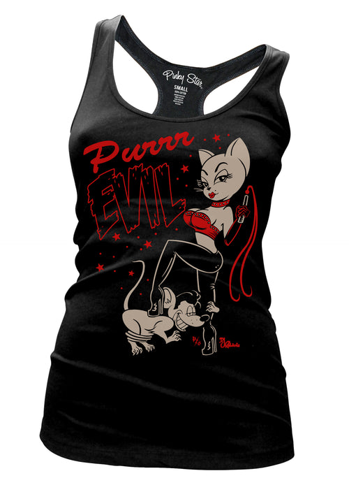 purrr evil cat tank - pinky star