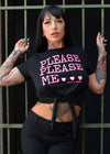 Please Please Me Cropped Tie Tee