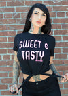 Sweet And Tasty Tie Cropped Tee - Pinky Star