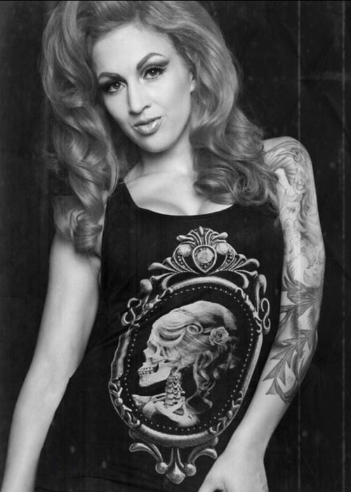 lolita cameo skull tank - pinky star